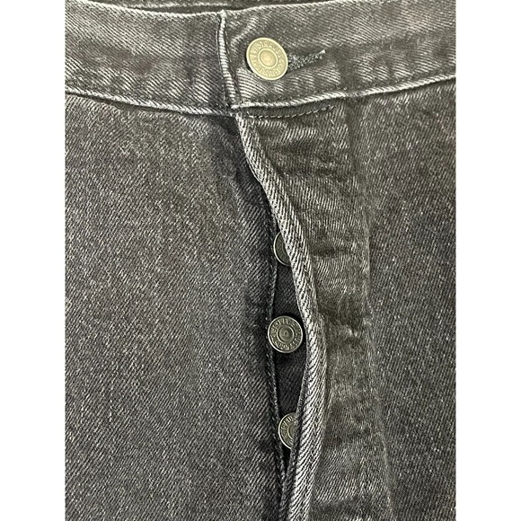 Levis Jeans Mens 42x32 Black 501 XX Denim Button Fly Casual Straight Adult - Picture 3 of 14